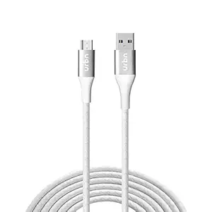 URBN Micro USB 3 Amp Fast Charging Data and Sync Cable Extra Tough Quick Charge 18W Compatible (4 Feet) 1.2M - White