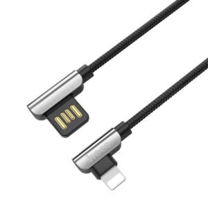 HOCO Exquisite Steel Data Charging 90 Degree Cable for iPhone 1.2m