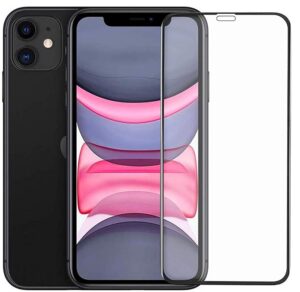 Doubledicestore Tempered Glass Screen Protector Compatible for iPhone XR / 11 with Edge to Edge Coverage and Easy Installation kit,Black