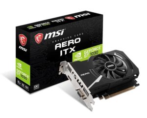 MSI GAMING GeForce gddr5 pci_e GT 1030 2GB GDRR4 64-bit HDCP Support DirectX 12 ITX OC Graphics Card (GT 1030 AERO ITX 2GD4 OC)