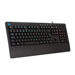 Logitech G213 Prodigy Gaming Keyboard, LIGHTSYNC RGB Backlit Keys, Spill-Resistant, Customizable Keys, Dedicated Multi-Media Keys - Black