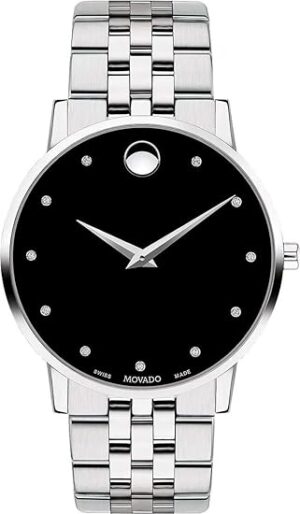 Movado Museum Classic Analog Black Dial Men's Watch-607201