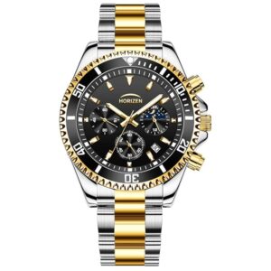 HORIZEN Chronograph Luxury Watch for Men (Black Dial)