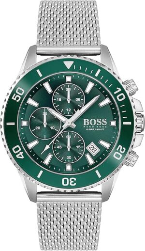 Hugo Boss Admiral Analog Green Dial Men's Watch-1513905
