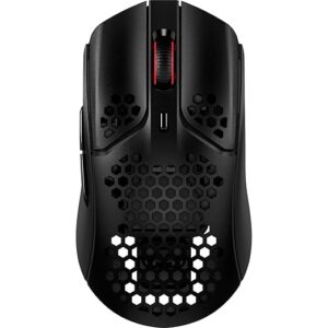 HyperX Pulsefire Haste – Wireless Gaming Mouse – Ultra Lightweight, 61g, 100 Hour Battery Life, 2.4Ghz Wireless, Honeycomb Shell, Hex Design, Up to 16000 DPI, 6 Programmable Buttons - Black (4P5D7AA)
