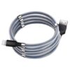 CRYSENDO Supercalla Self Winding Magnetic 3ft Data Cable/USB Charging Cable with 2.4A Fast Charging Technology Magic Rope, Compatible for Personal Computer, Charger (Black)
