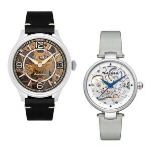 EARNSHAW Baron & Charlotte Analog Silver Dial Unisex's Watch-ES-8231-SET-01